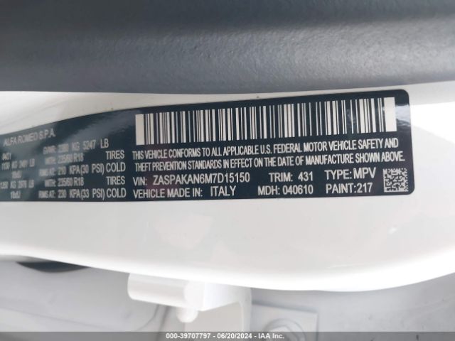 ZASPAKAN6M7D15150 Alfa Romeo Stelvio Awd