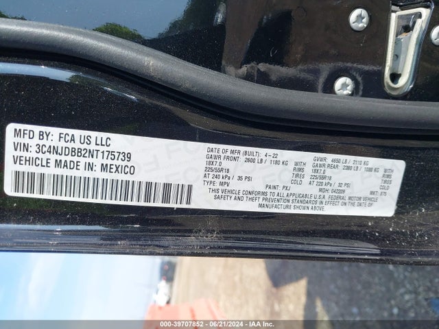 3C4NJDBB2NT175739 Jeep Compass Altitude 4x4