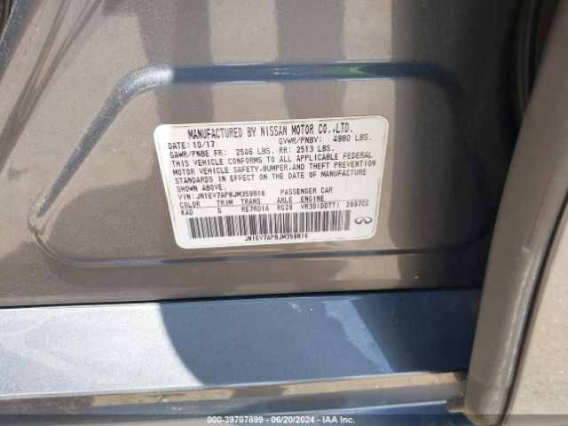 JN1EV7AP8JM359816 Infiniti Q50 3.0t Luxe