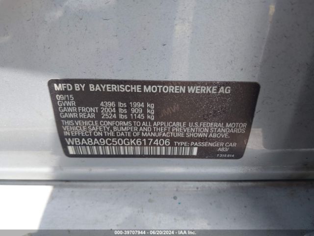 WBA8A9C50GK617406 BMW 320i