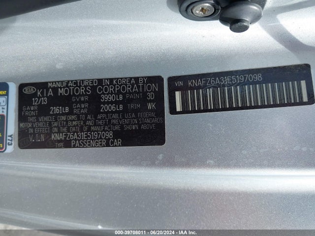 KIA Forte Koup Sx 2014 KNAFZ6A31E5197098 Image 9