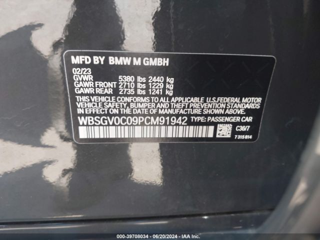 2023 BMW M8 GRAN COUPE WBSGV0C09PCM91942 Photo 8