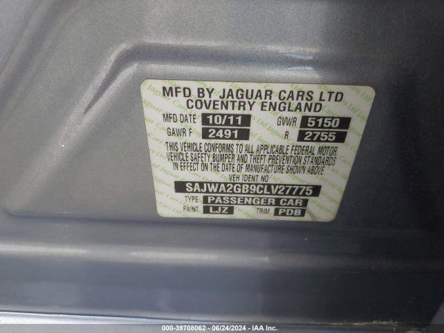 2012 JAGUAR XJ SAJWA2GB9CLV27775 Photo 8