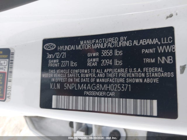 Hyundai ELANTRA SEL 2021 5NPLM4AG8MH025371 Image 9