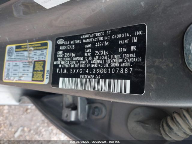 5XXGT4L36GG107887 KIA Optima Lx