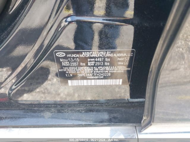 5NPE34AF7FH240228 Hyundai Sonata Sport