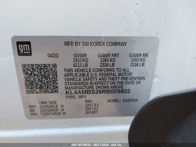 KL4AMBS26RB009803 Buick Encore Gx Preferred Fwd