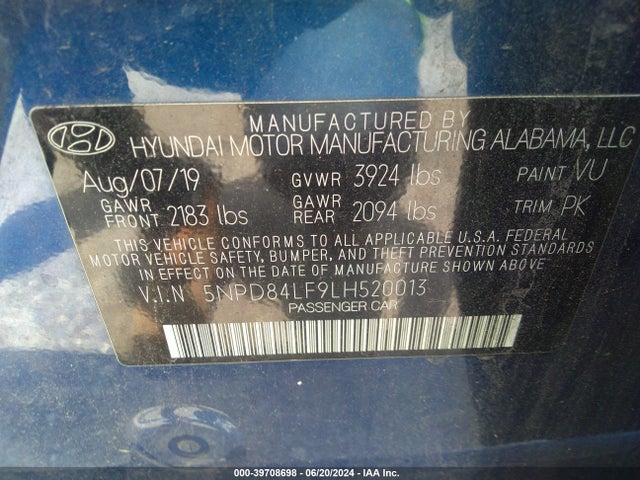 Hyundai Elantra Value Edition 2020 5NPD84LF9LH520013 Image 9