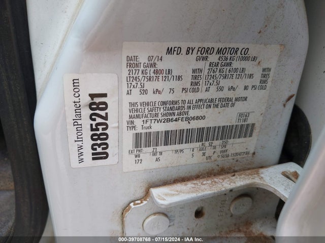 Ford F-250 Xl 2015 1FT7W2B64FEB06800 Image 9