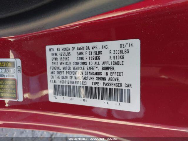 1HGCT1B78EA010623 Honda ACCORD EX