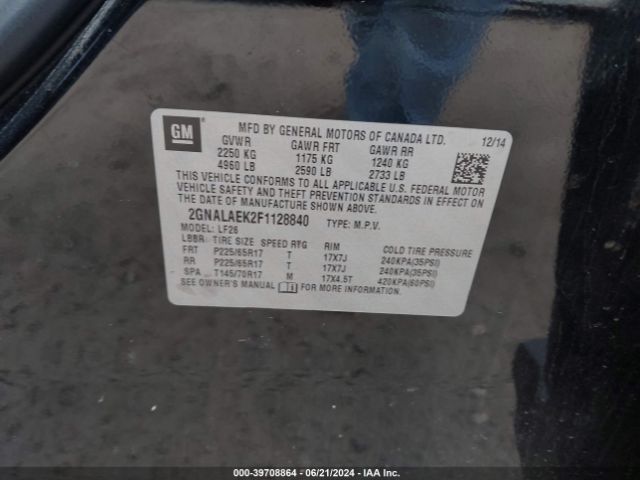 2GNALAEK2F1128840 Chevrolet EQUINOX LS