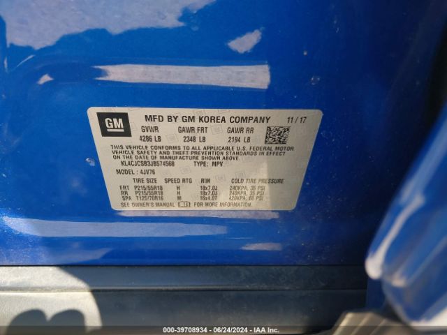 KL4CJCSB3JB574568 Buick Encore Essence