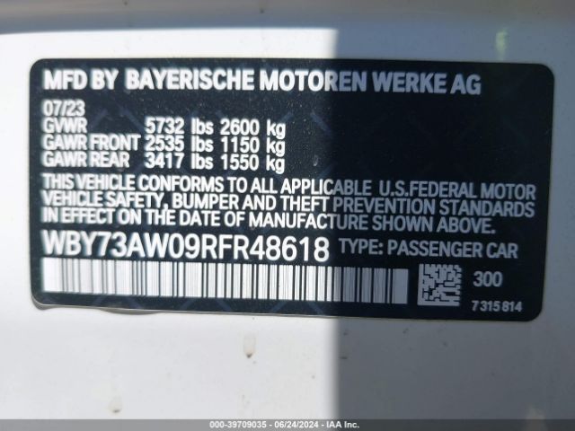 WBY73AW09RFR48618 BMW I4 Edrive40