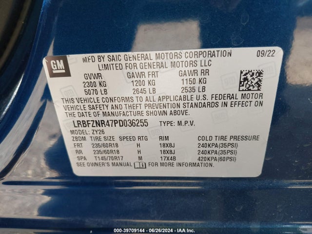 LRBFZNR47PD036255 Buick Envision Essence Fwd