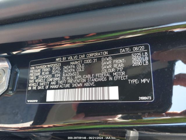 YV4102DK1M1700523 Volvo Xc60 T5 Momentum