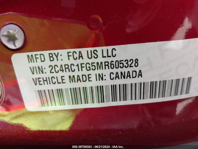 2C4RC1FG5MR605328 Chrysler Pacifica Touring