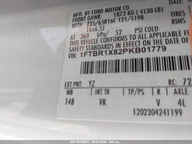 Ford Transit-250 2023 1FTBR1X82PKB01779 Image 9
