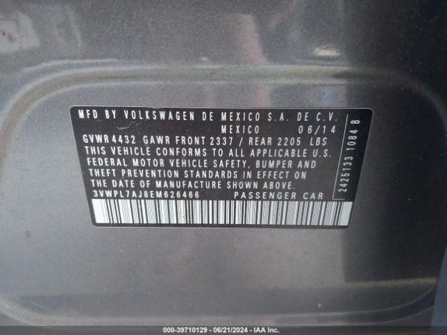 3VWPL7AJ8EM626466 Volkswagen Jetta Sportwagen 2.0l Tdi