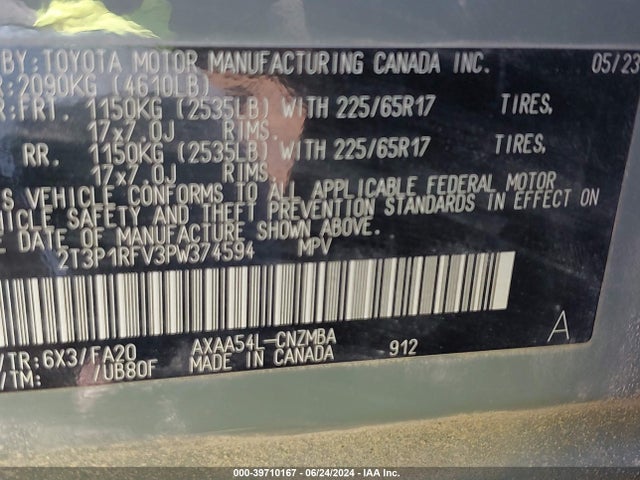 Toyota Rav4 Xle 2023 2T3P1RFV3PW374594 Image 9