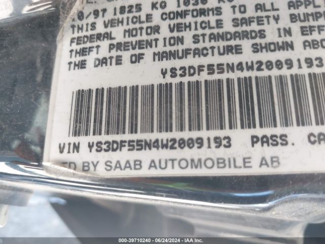 1998 SAAB 900 YS3DF55N4W2009193 Photo 8