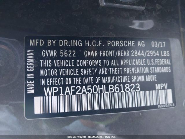 WP1AF2A50HLB61823 Porsche Macan Turbo
