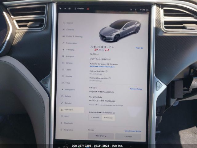 5YJSA1H21EFP63302 Tesla Model S P85d