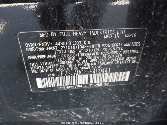 JF2SJABC2HH460441 Subaru Forester 2.5i