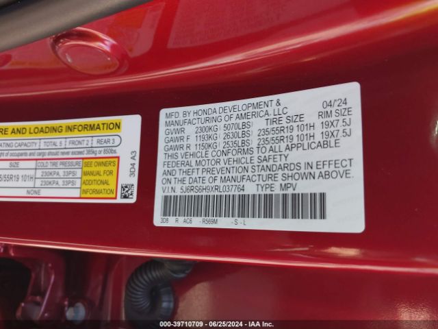 5J6RS6H9XRL037764 Honda Cr-v Hybrid Sport Touring