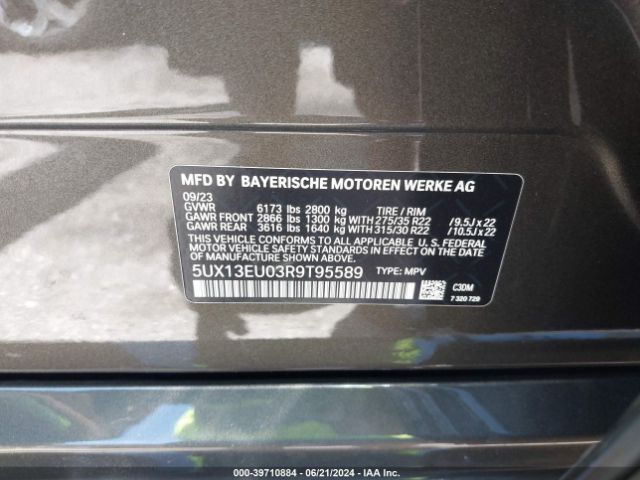 5UX13EU03R9T95589 BMW X5 Sdrive40i