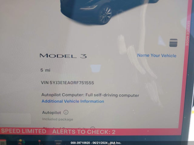 2024 TESLA MODEL 3 5YJ3E1EA0RF751555 Photo 6