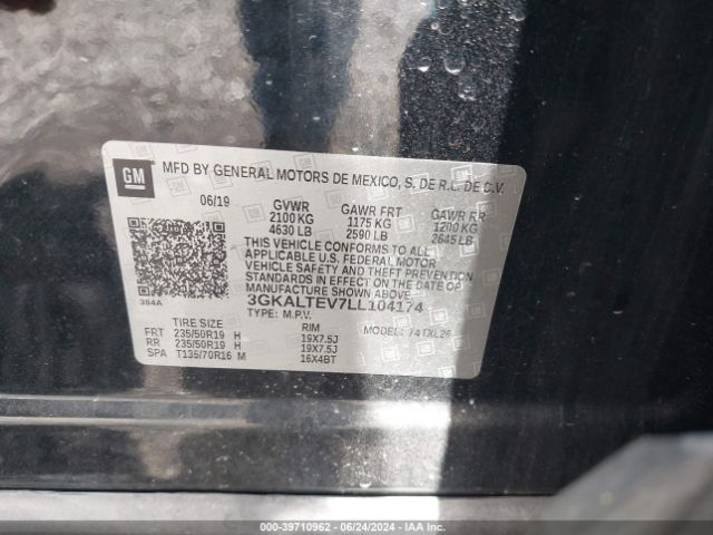3GKALTEV7LL104174 GMC Terrain Awd Sle