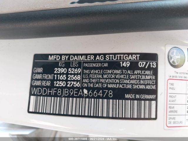 WDDHF8JB9EA866478 Mercedes-Benz E 350 4matic
