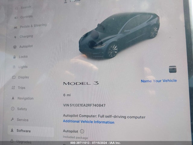 2024 TESLA MODEL 3 5YJ3E1EA2RF740847 Photo 6