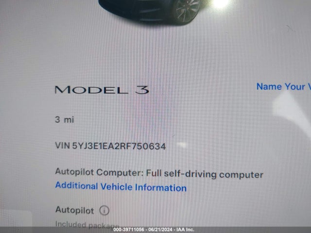 2024 TESLA MODEL 3 5YJ3E1EA2RF750634 Photo 6