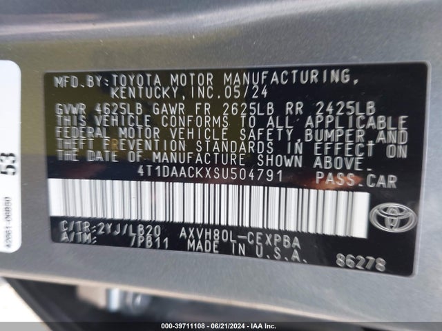 Toyota CAMRY XSE 2025 4T1DAACKXSU504791 Image 9