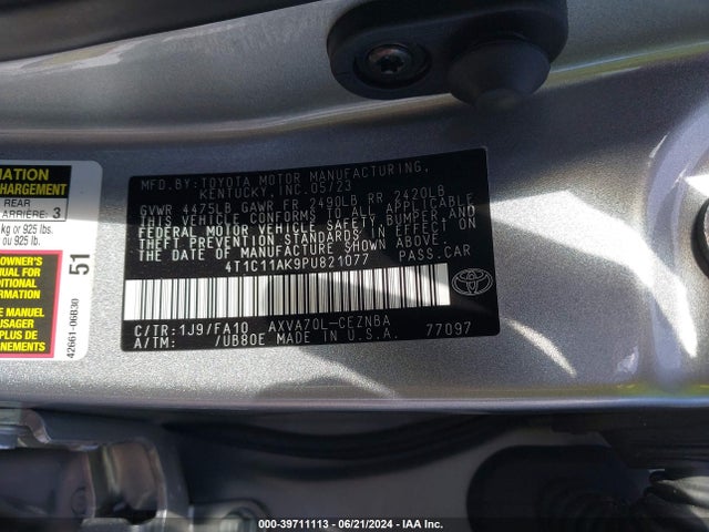 Toyota CAMRY LE 2023 4T1C11AK9PU821077 Image 9