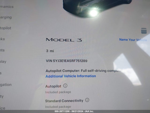 2024 TESLA MODEL 3 5YJ3E1EA5RF751289 Photo 6