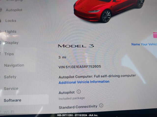 2024 TESLA MODEL 3 5YJ3E1EA5RF752605 Photo 6