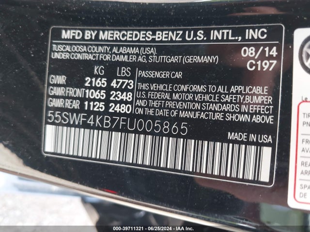 55SWF4KB7FU005865 Mercedes-Benz C 300 4matic/luxury 4matic/sport 4matic