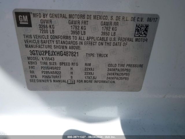 3GTU2PEJXHG487821 GMC Sierra 1500 Denali