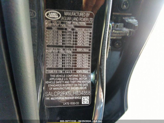 SALCP2FX5LH834868 Land Rover Discovery Sport Se