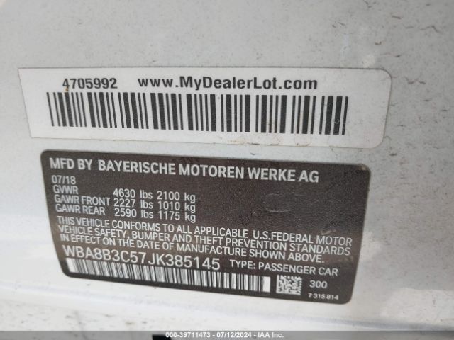 WBA8B3C57JK385145 BMW 340i