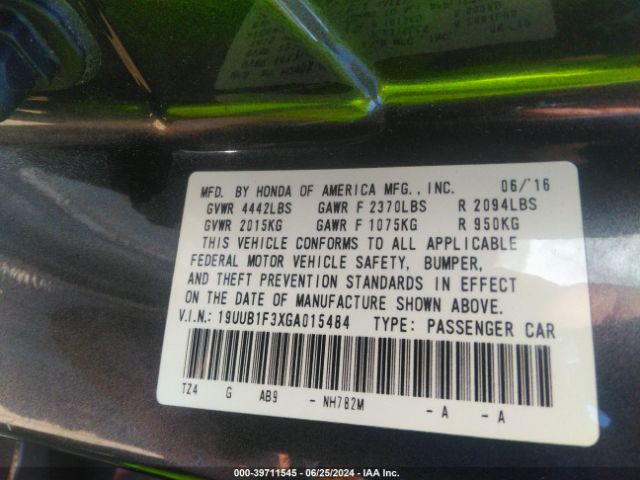 19UUB1F3XGA015484 Acura TLX