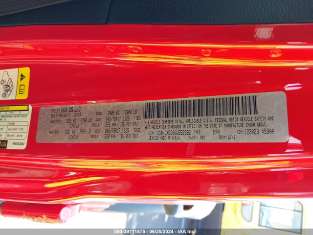 1C4HJXDG0KW552582 Jeep Wrangler Unlimited Sport 4x4