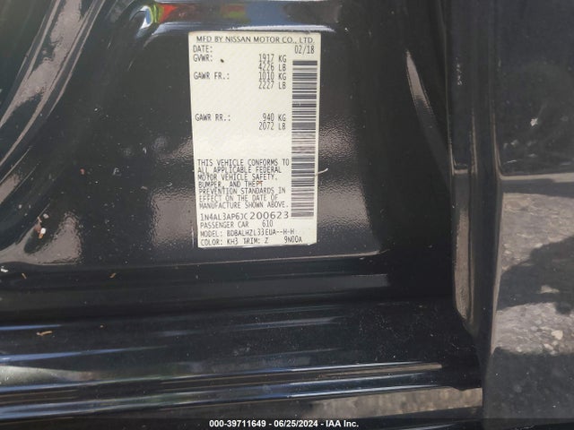Nissan Altima 2.5 Sr 2018 1N4AL3AP6JC200623 Image 9