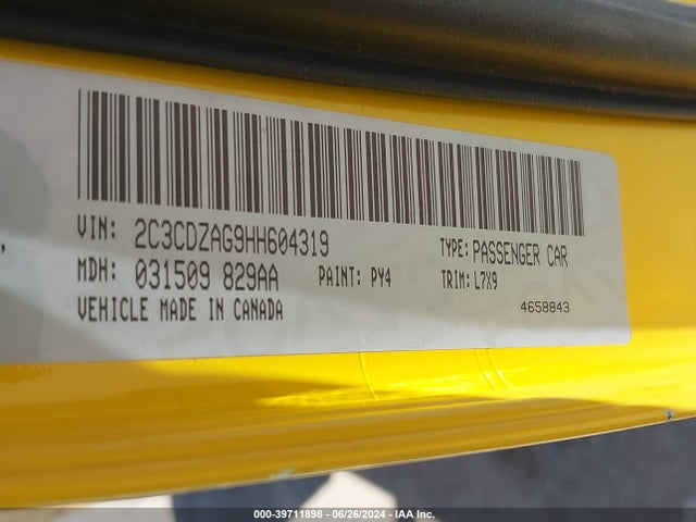 Dodge Challenger Sxt 2017 2C3CDZAG9HH604319 Image 9