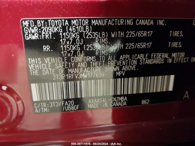 Toyota Rav4 Xle 2021 2T3P1RFV3MW177694 Image 9