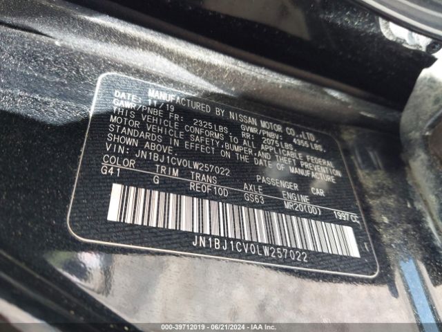 JN1BJ1CV0LW257022 Nissan Rogue Sport Sv Fwd Xtronic Cvt
