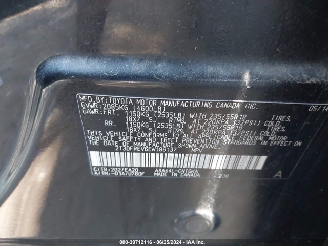 Toyota Rav4 Limited 2014 2T3DFREV6EW186137 Image 9