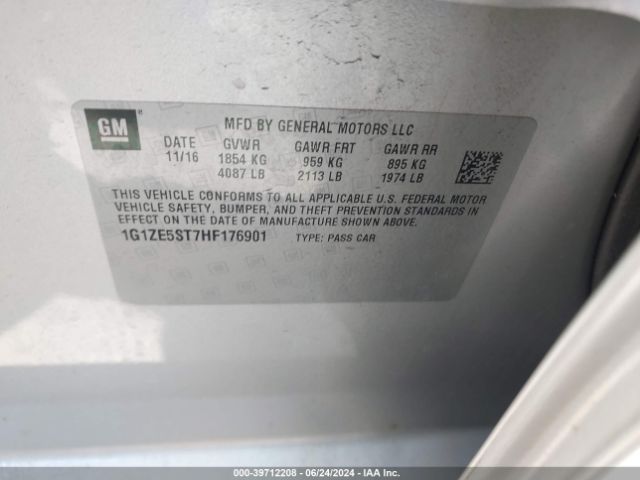 1G1ZE5ST7HF176901 Chevrolet MALIBU 1LT